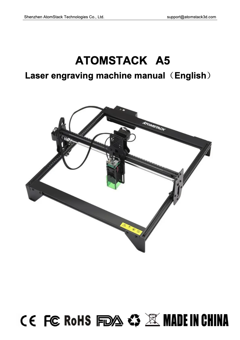Image de la première page du manuel de l'appareil A5
