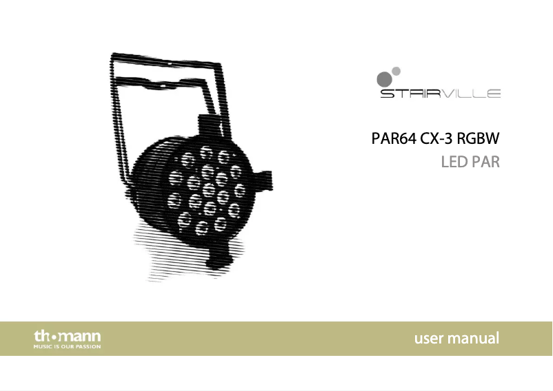 Imagen de la primera página del manual del dispositivo PAR64 CX-3 Tourpack 4 S