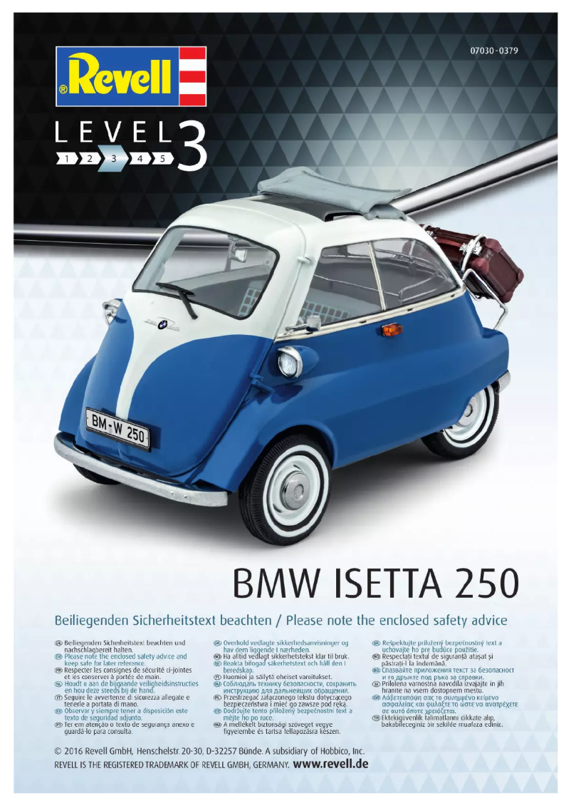 Image de la première page du manuel de l'appareil BMW Isetta 250