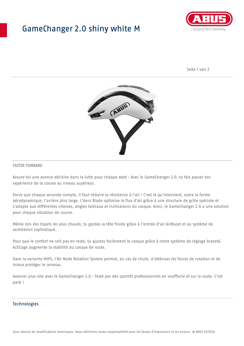 Image de la première page du manuel de l'appareil GameChanger 2.0