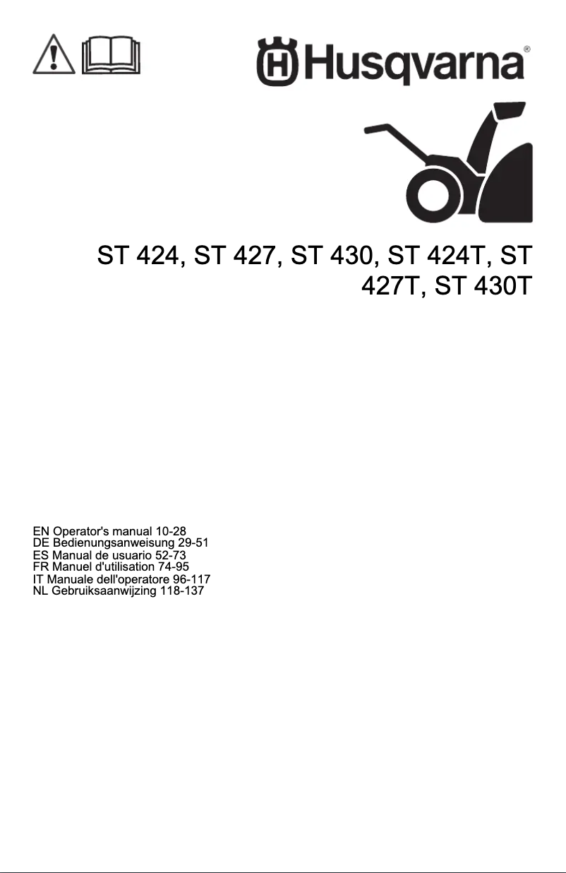 Image de la première page du manuel de l'appareil ST 227