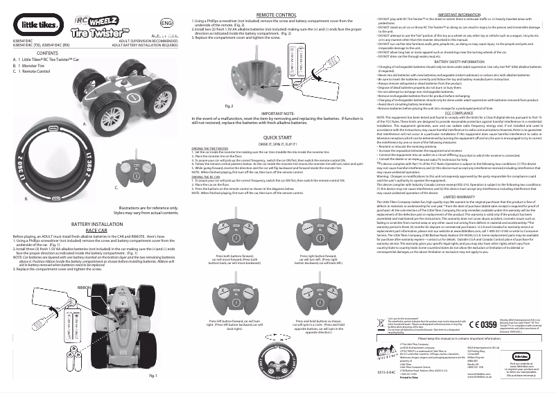 Page 1 de la notice Manuel utilisateur Little Tikes Tire Twister