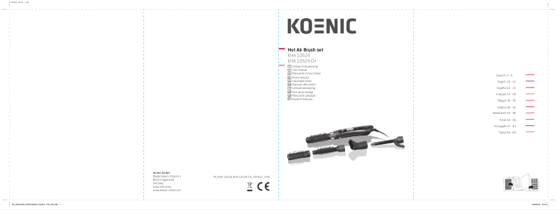 Image de la première page du manuel de l'appareil KHA 10524