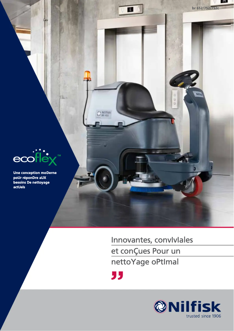 Page 1 de la notice Brochure Nilfisk BR652