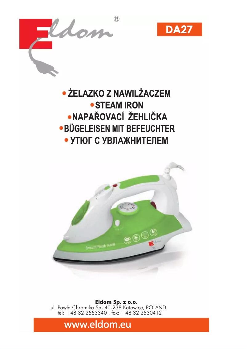 Page n°1 - Manuel utilisateur Eldom DA27