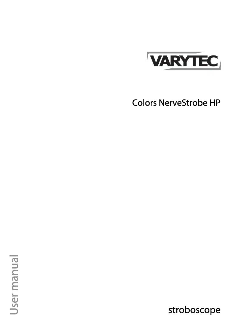 Page n°1 - Manuel utilisateur Varytec Colors NerveStrobe HP
