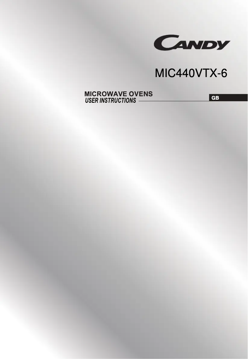 Page n°1 - Manuel utilisateur Candy MIC440VTX