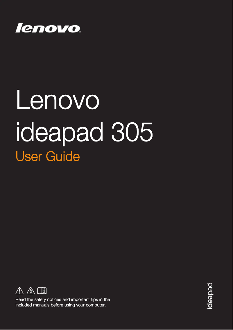 Página 1 del manual Manual de usuario Lenovo IdeaPad 305
