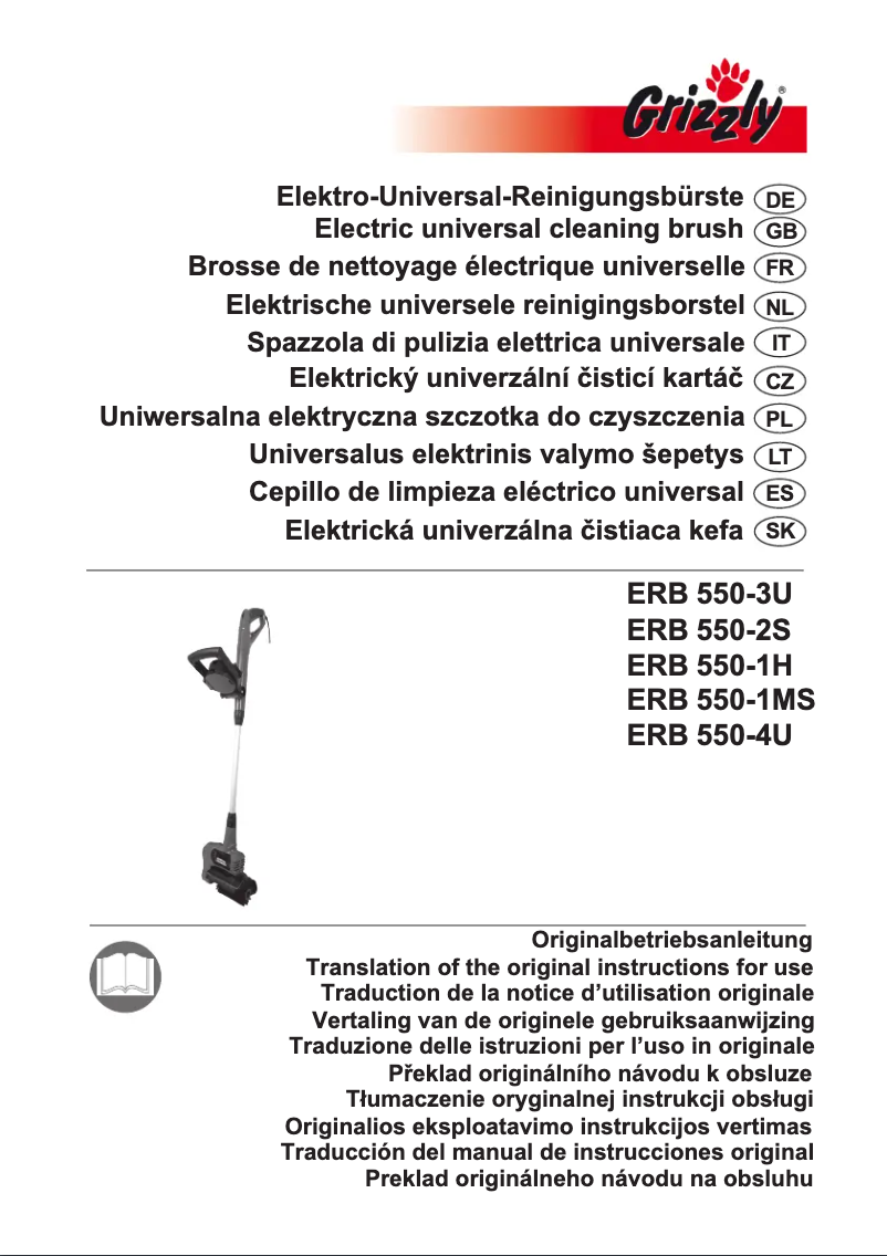 Page n°1 - Manuel utilisateur Grizzly ERB 550-1MS