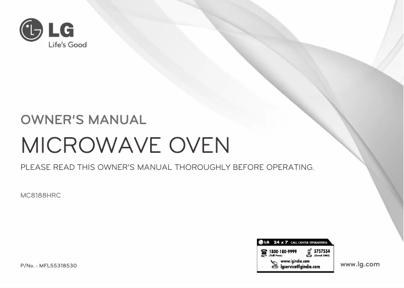Page n°1 - Manuel utilisateur LG MC8188HRC