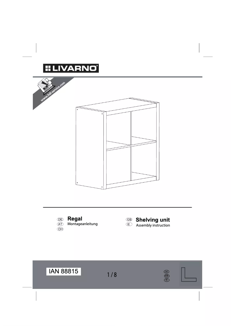 Page 1 de la notice Manuel utilisateur Livarno Lux IAN 88815