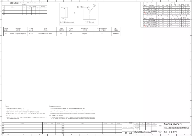Page 1 de la notice Manuel utilisateur LG MSUQ18UVZA