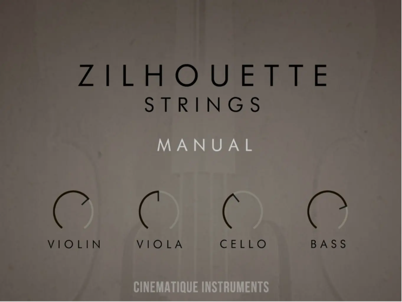 Image de la première page du manuel de l'appareil Zilhouette Strings