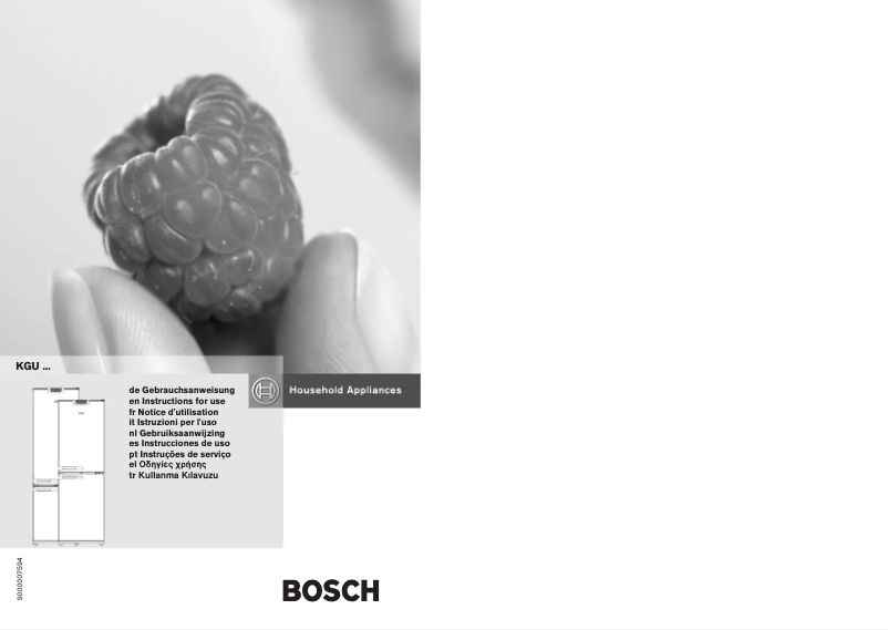 Page n°1 - Manuel utilisateur Bosch KGU36192