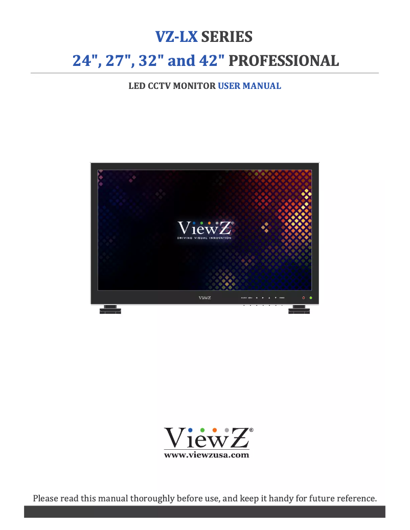 Image de la première page du manuel de l'appareil VZ-42LX