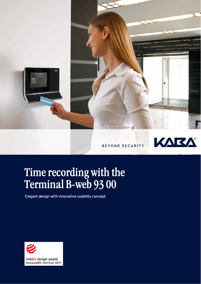 Page 1 de la notice Manuel utilisateur Dormakaba B-web 93 00