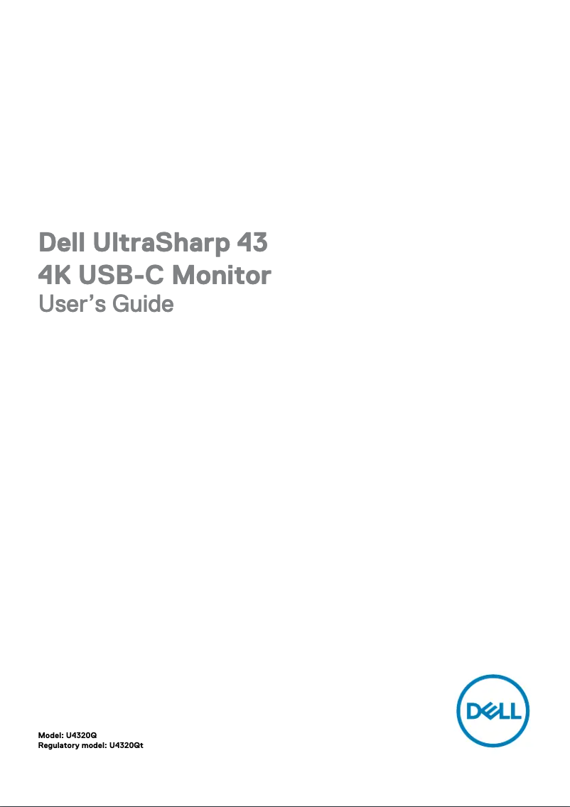 Page 1 de la notice Manuel utilisateur Dell UltraSharp U4320Q