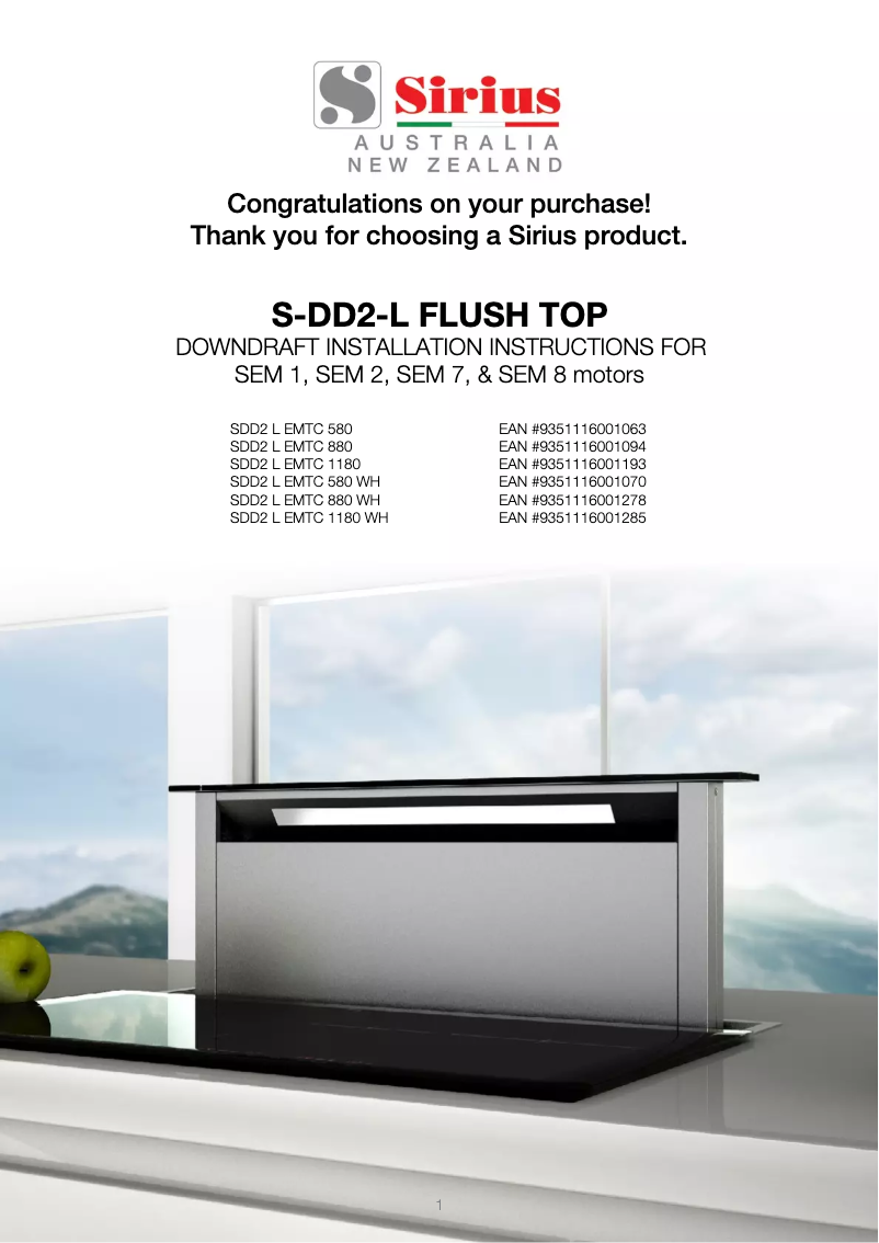 Página 1 del manual Manual de usuario Sirius SDD2 L EMTC 1180