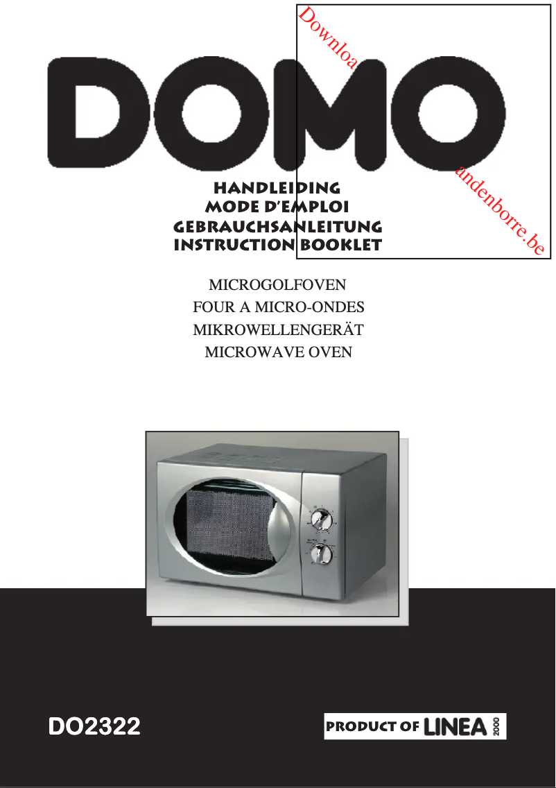 Image de la première page du manuel de l'appareil DO2322