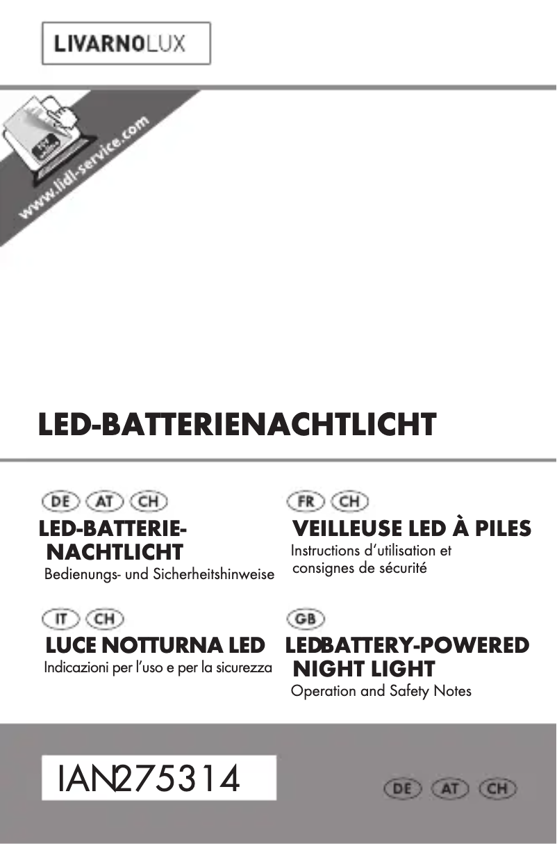 Page n°1 - Manuel utilisateur Livarno Lux IAN 275314