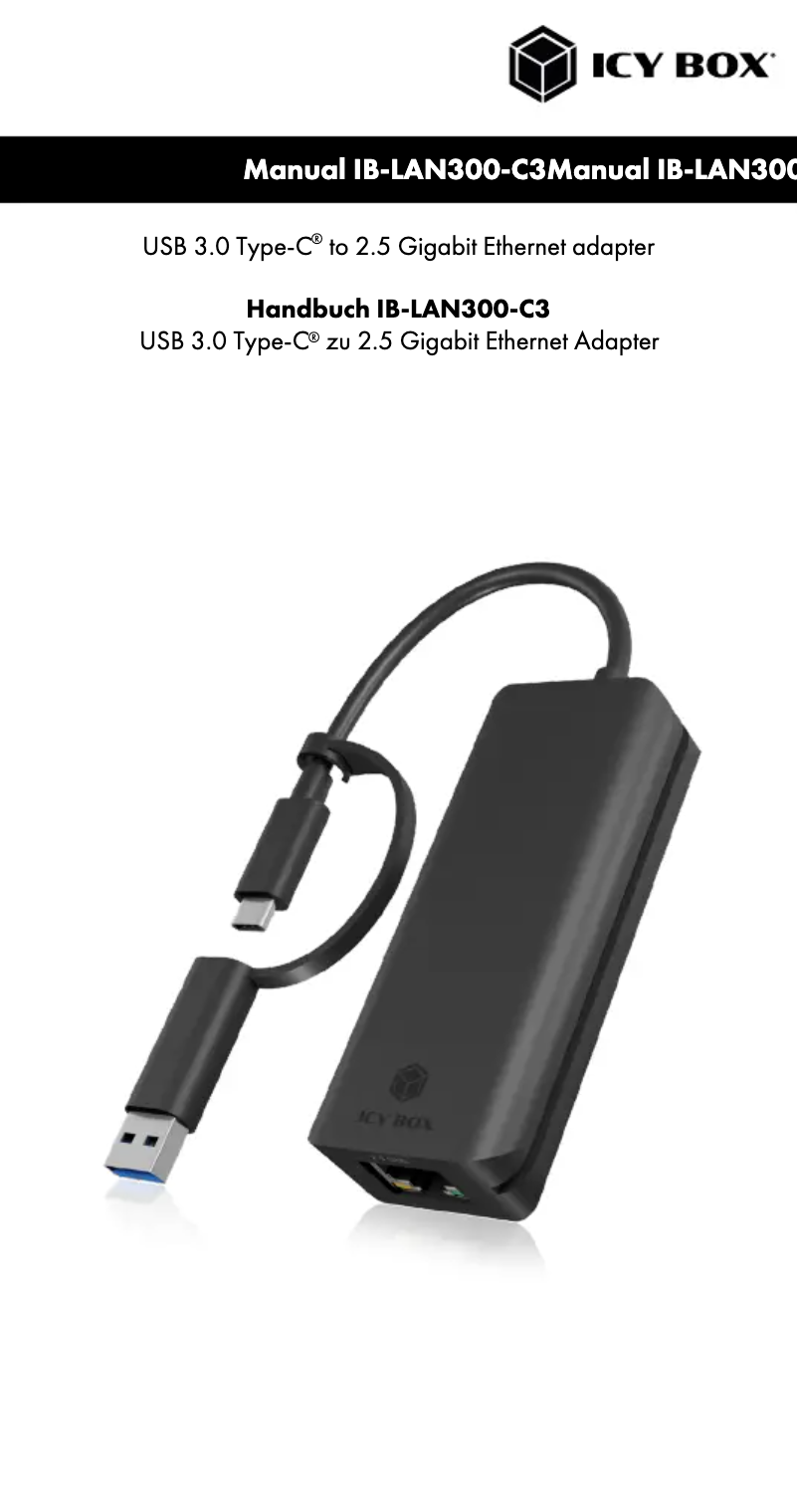 Imagen de la primera página del manual del dispositivo IB-LAN300-C3