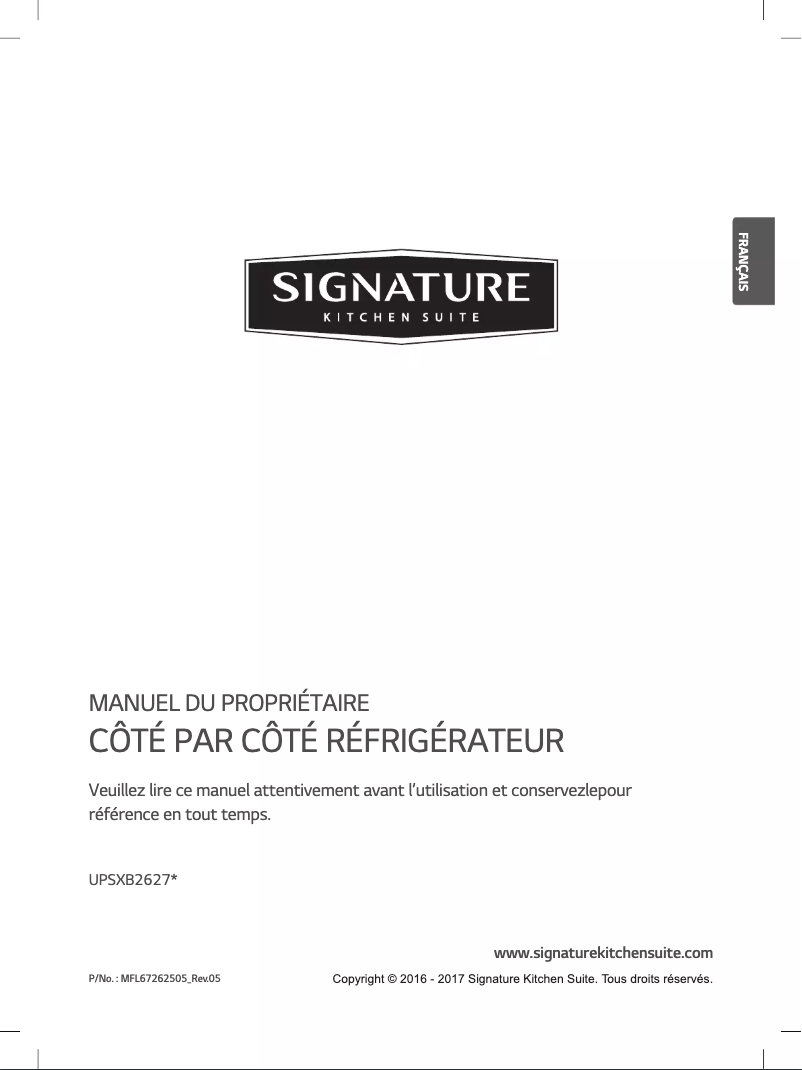 Image de la première page du manuel de l'appareil UPSXB2627S