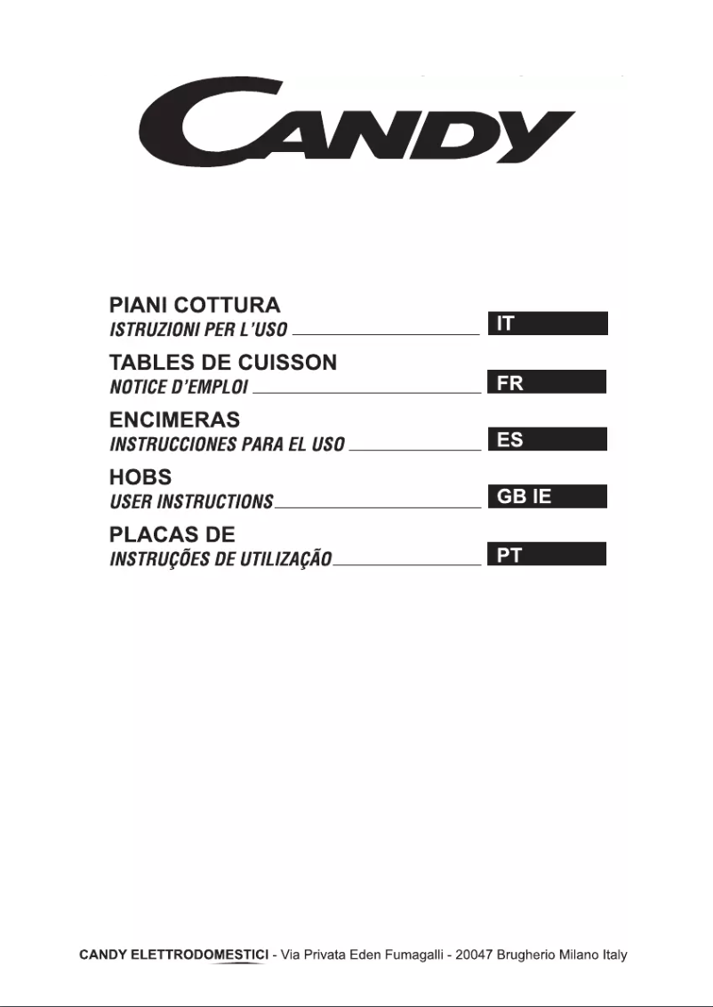Page n°1 - Manuel utilisateur Candy PGC750SQXX