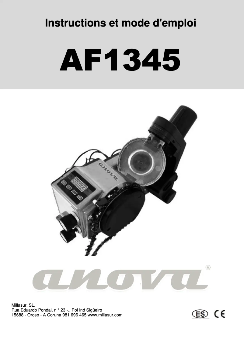 Página 1 del manual Manual de usuario Anova AF1345