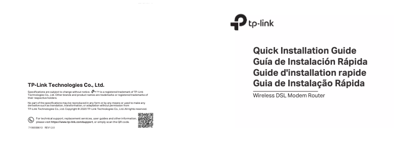 Page n°1 - Manuel utilisateur TP-Link TD-8840