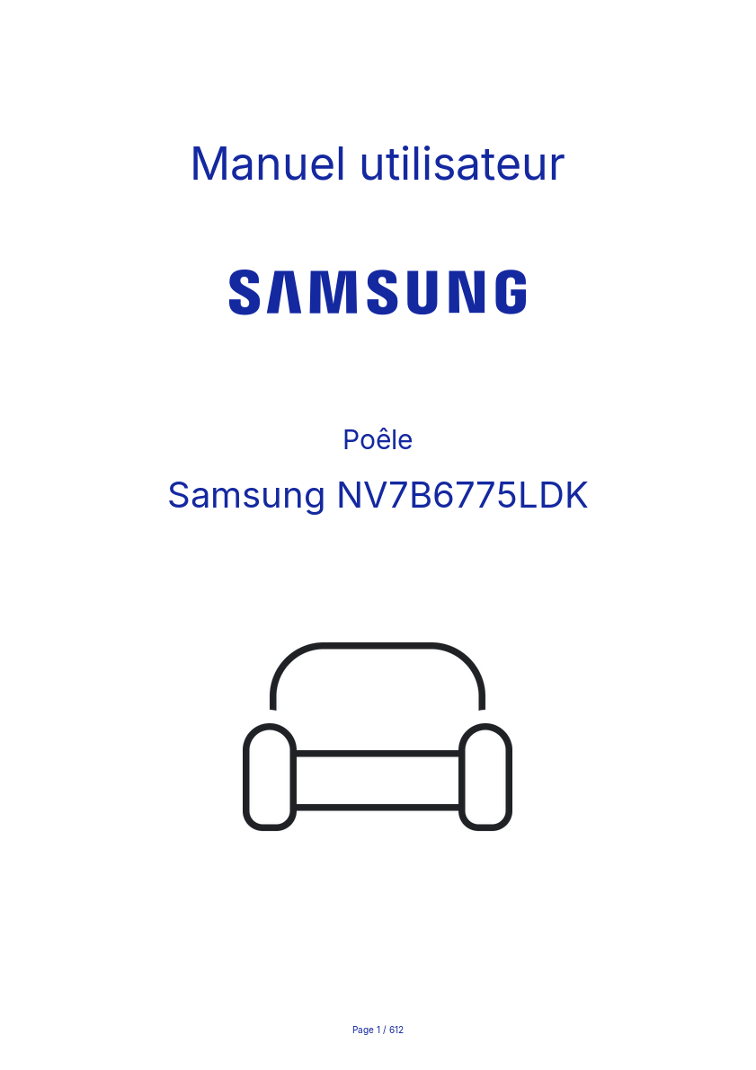 Page n°1 - Manuel utilisateur Samsung NV7B6775LDK