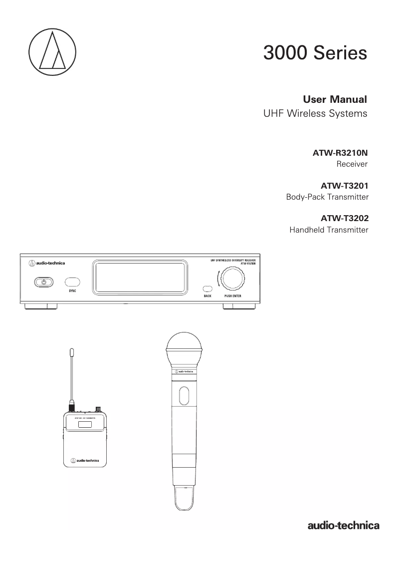 Page 1 de la notice Manuel utilisateur Audio-Technica ATW-R3210N