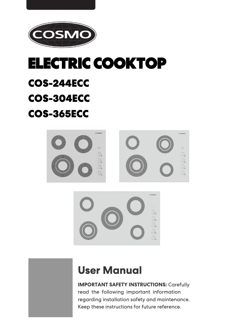 Image de la première page du manuel de l'appareil COS-304ECC