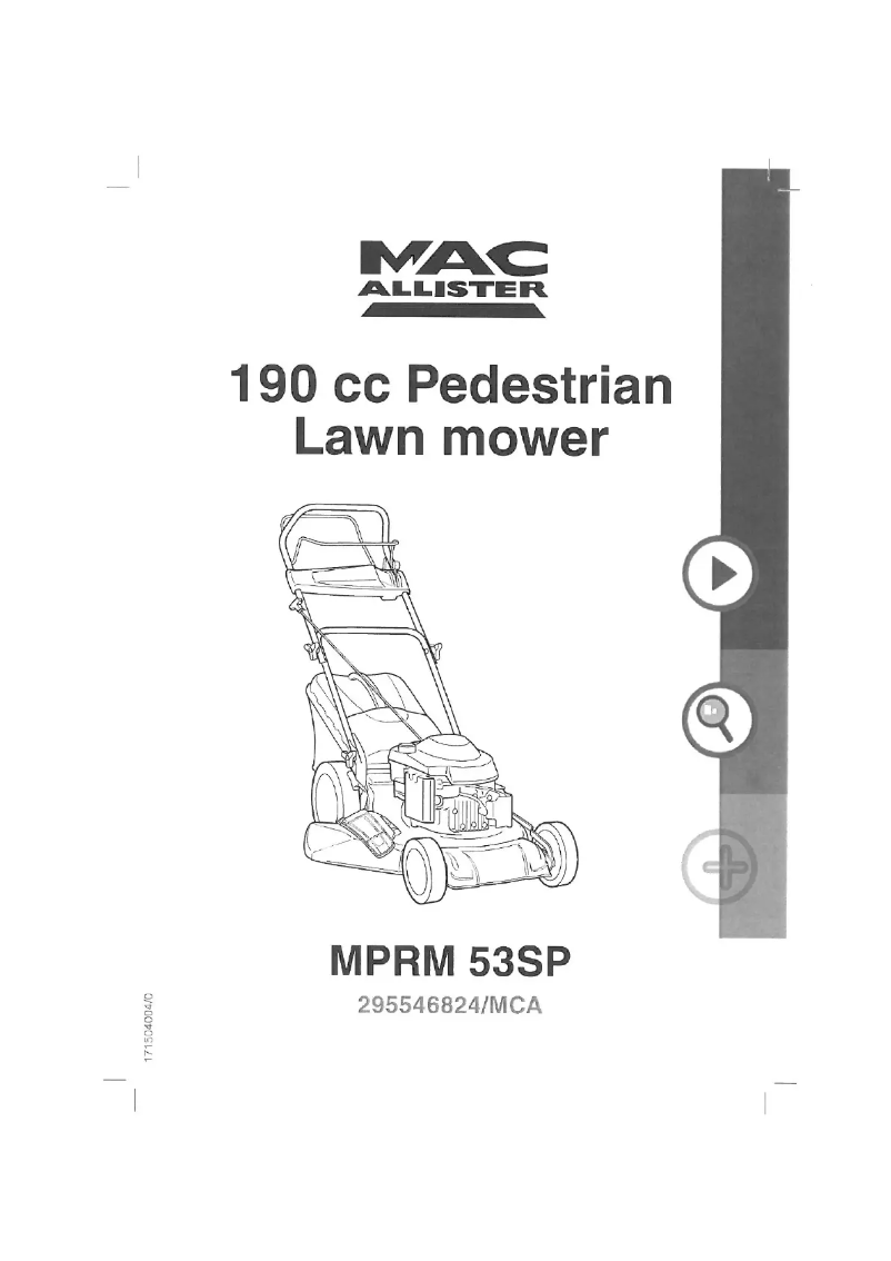 Image de la première page du manuel de l'appareil MPRM53SP