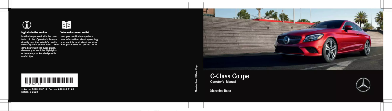 Page 1 de la notice Manuel utilisateur Mercedes-Benz C-Class Coupe (2021)