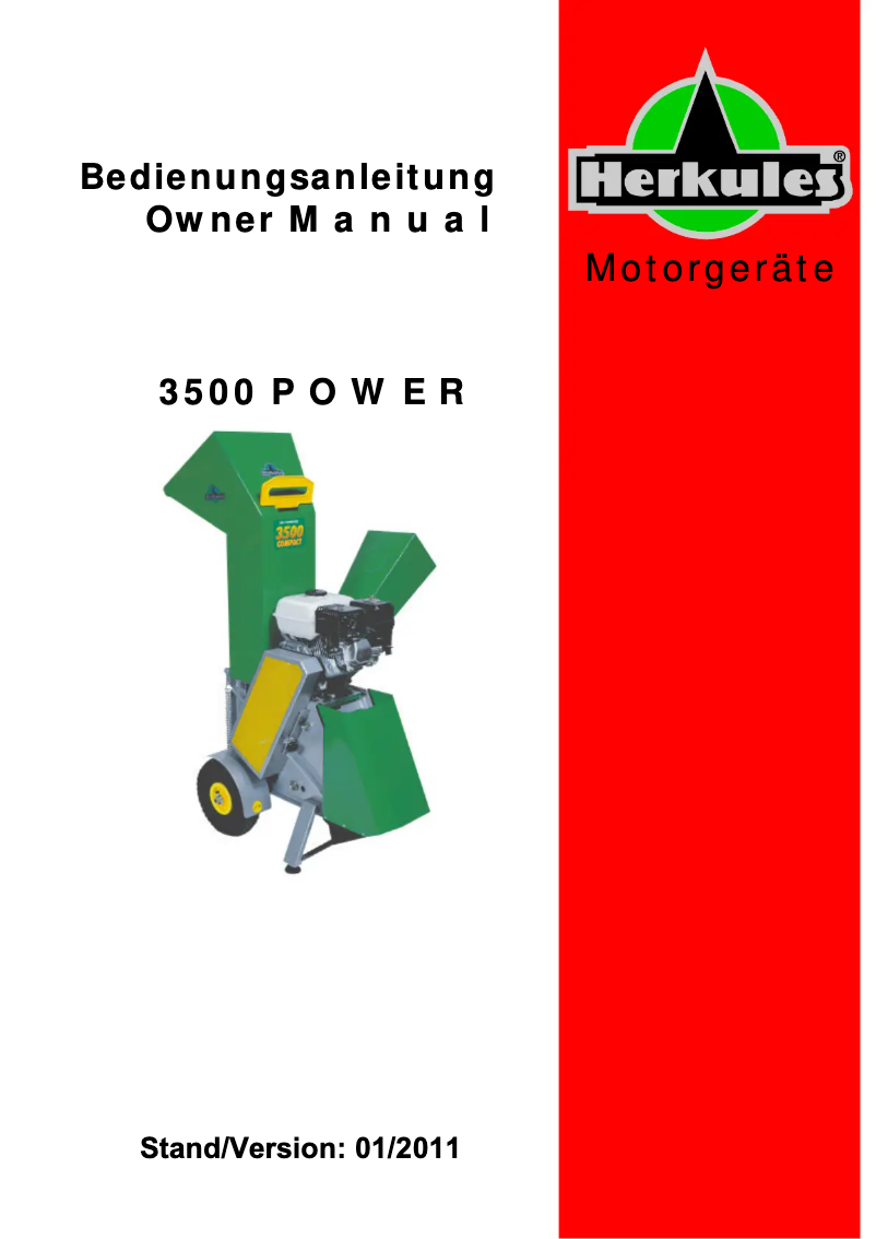 Page n°1 - Manuel utilisateur Herkules 3500 Power