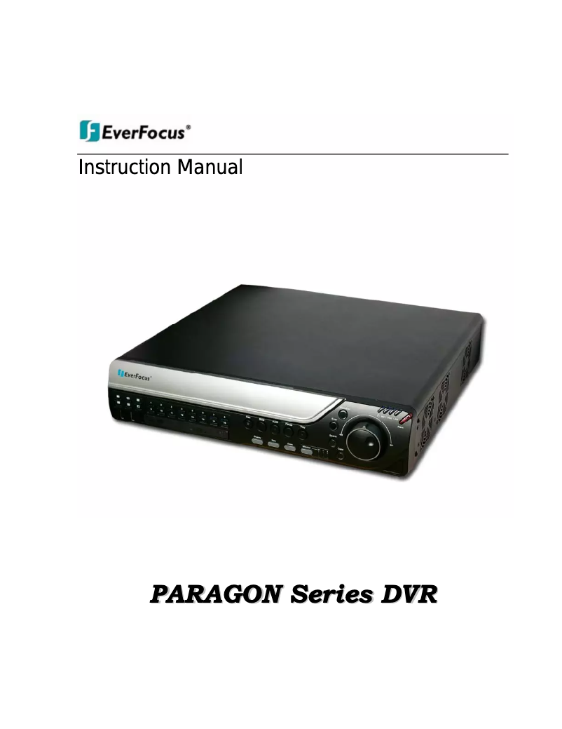 Image de la première page du manuel de l'appareil EPARA16D3R