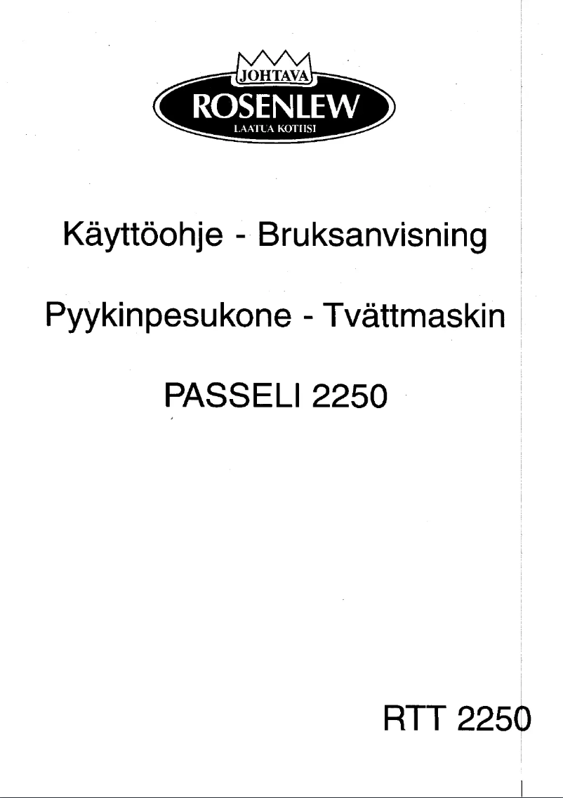 Image de la première page du manuel de l'appareil RTT2250