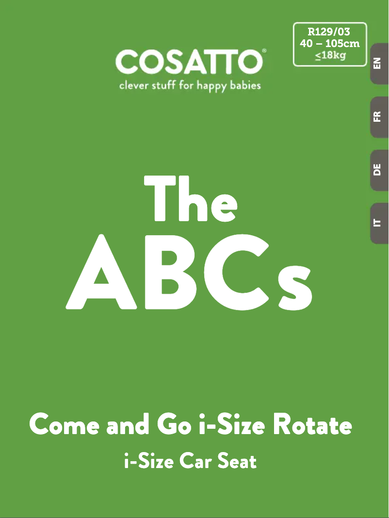 Image de la première page du manuel de l'appareil Come and Go i-Size Rotate