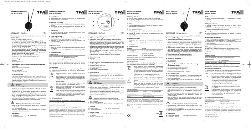 Página 1 del manual Manual de usuario TFA 60.3036.01