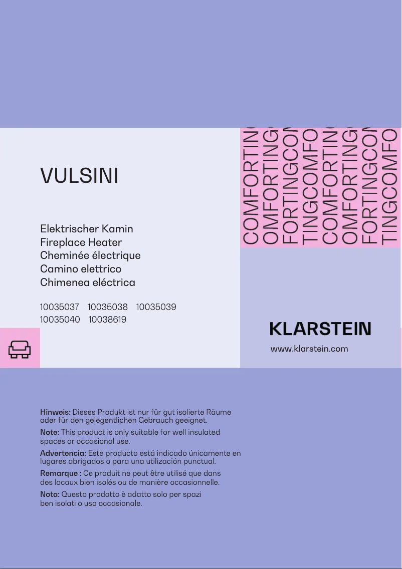 Page 1 de la notice Manuel utilisateur Klarstein Vulsini