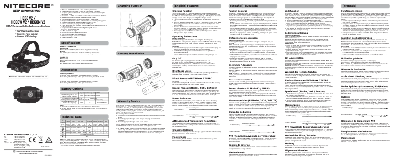 Image de la première page du manuel de l'appareil HC60