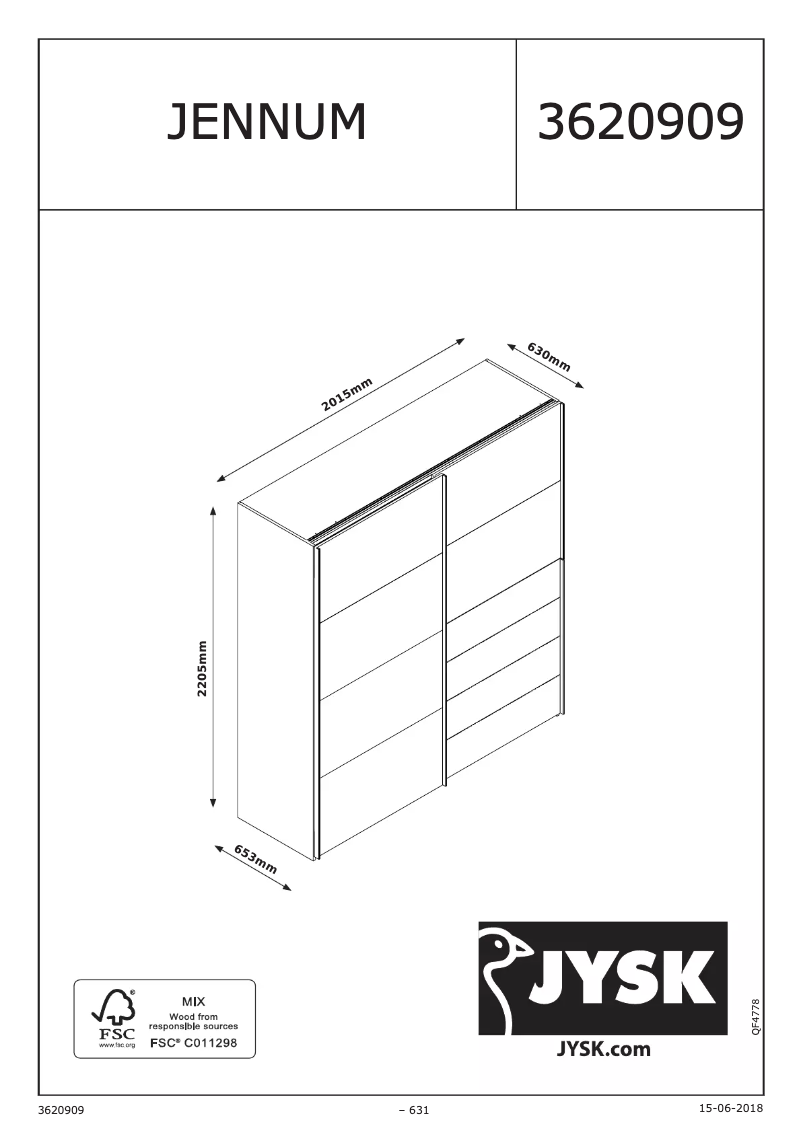 Página 1 del manual Manual de usuario JYSK Jennum