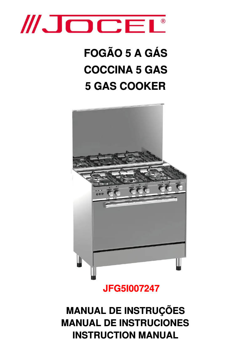 Page n°1 - Manuel utilisateur Jocel JFG5I007247