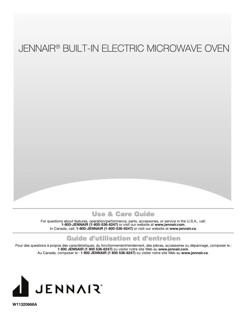 Page n°1 - Manuel d'utilisation et d'entretien JennAir JMC6224HM