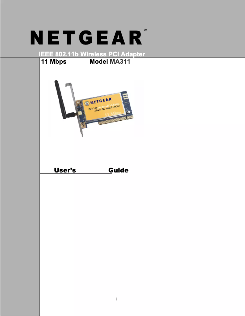 Page 1 de la notice Manuel utilisateur Netgear MA311
