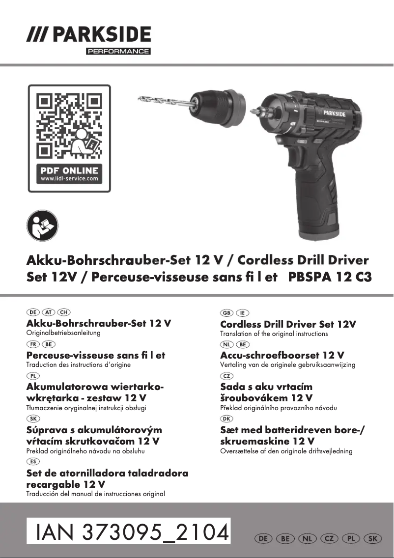 Image de la première page du manuel de l'appareil PBSPA 12 C3