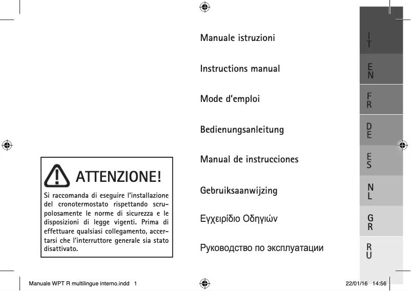 Imagen de la primera página del manual del dispositivo Techno WPTT RH 578145