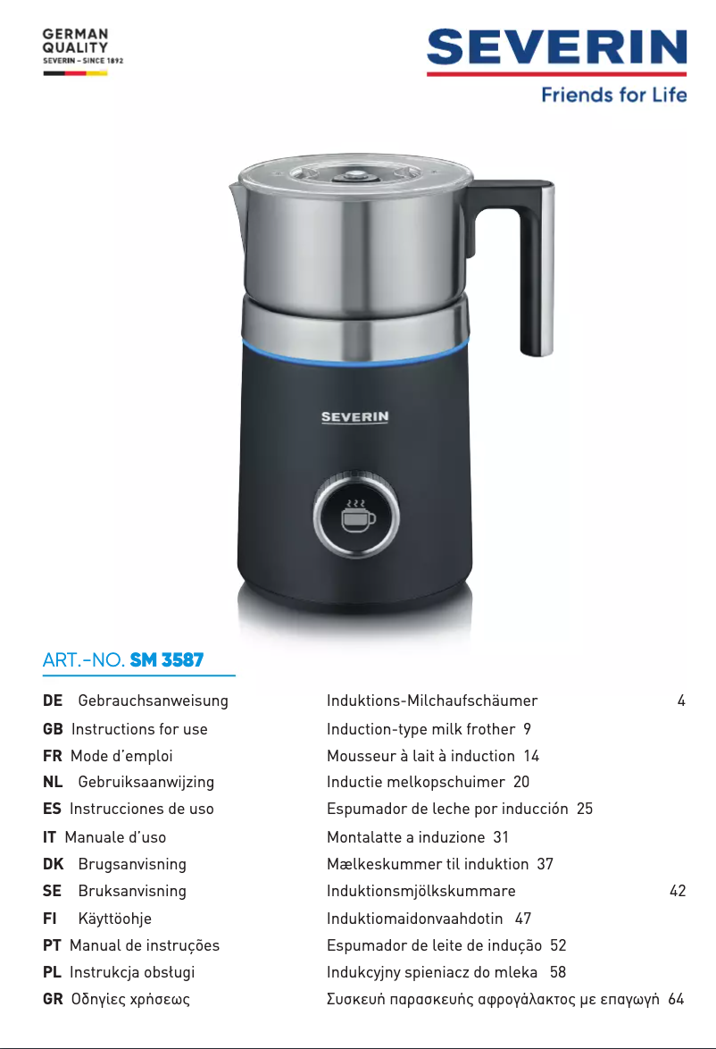 Page n°1 - Fiche technique Severin SM 3587