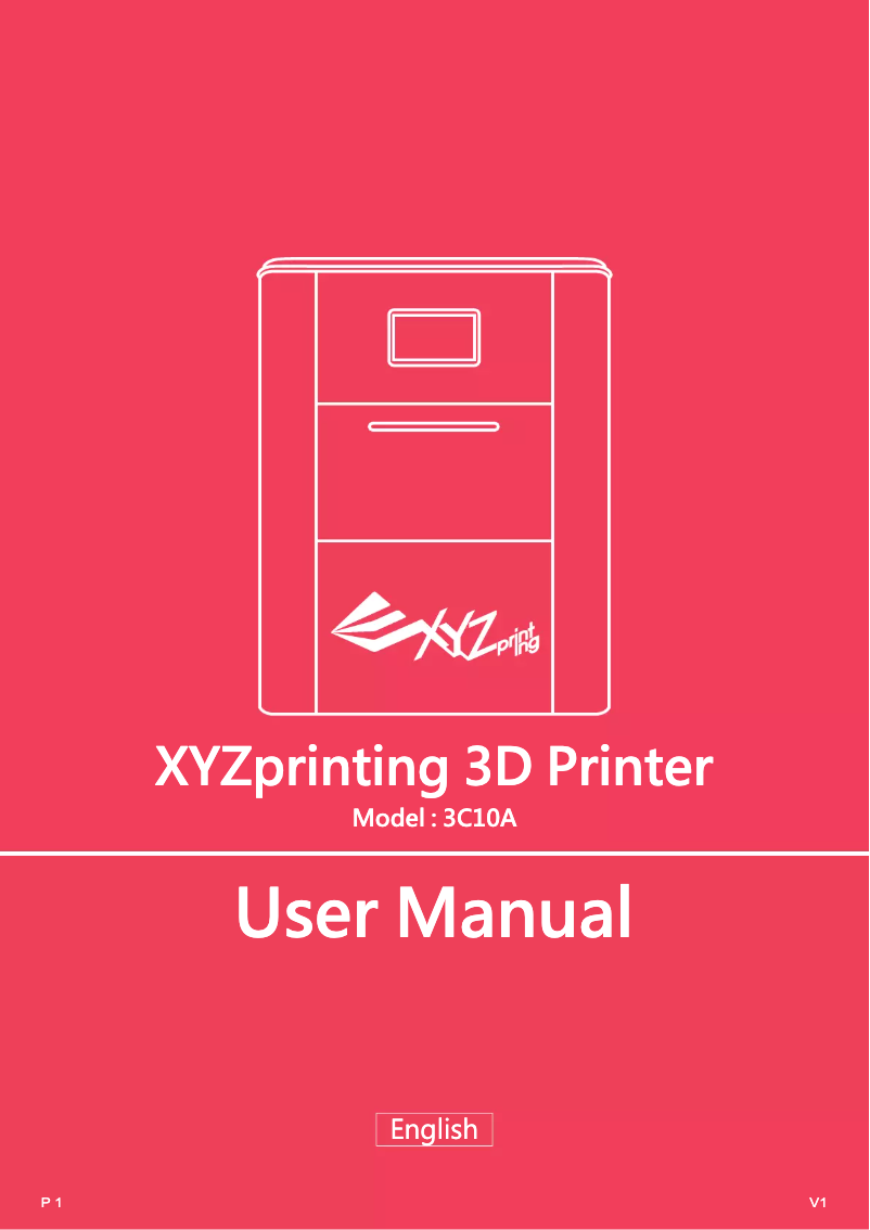 Page n°1 - Manuel utilisateur XYZprinting Food Printer
