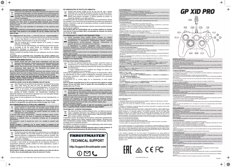 Page n°1 - Manuel utilisateur Thrustmaster GP XID Pro